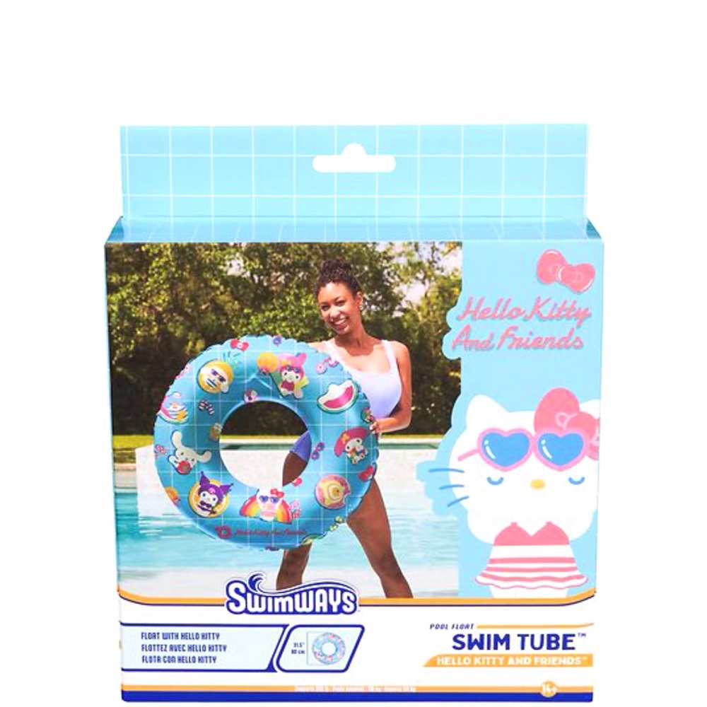 Swimways Hello Kitty Swim Tube Inflatable Pool Ring Float 31.5”